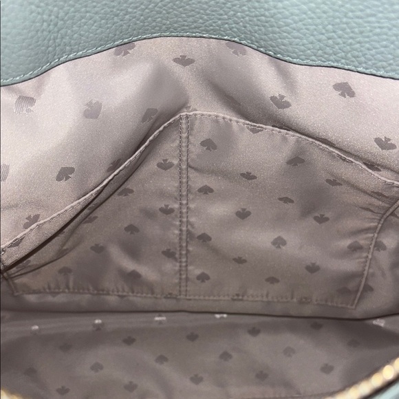 Kate Spade Blue Leather Shoulder Bag with Silver Hardware - Picture 11 of 16